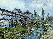 Alfred Sisley Provencher's Mill at Moret oil painting on canvas